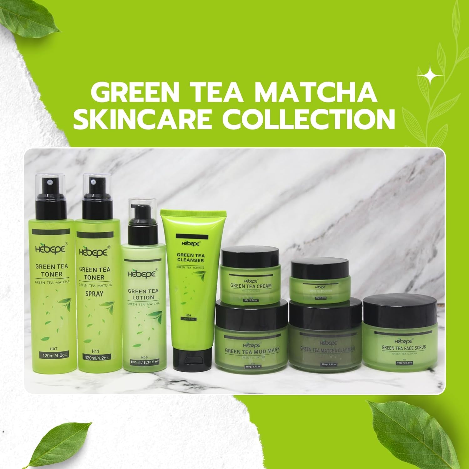 Green Tea Matcha Mud Mask with Aloe Vera, Deep Cleansing, Hydrating, and Relaxing Volcanic Clay Facial Mask, 3.53 Oz/100G