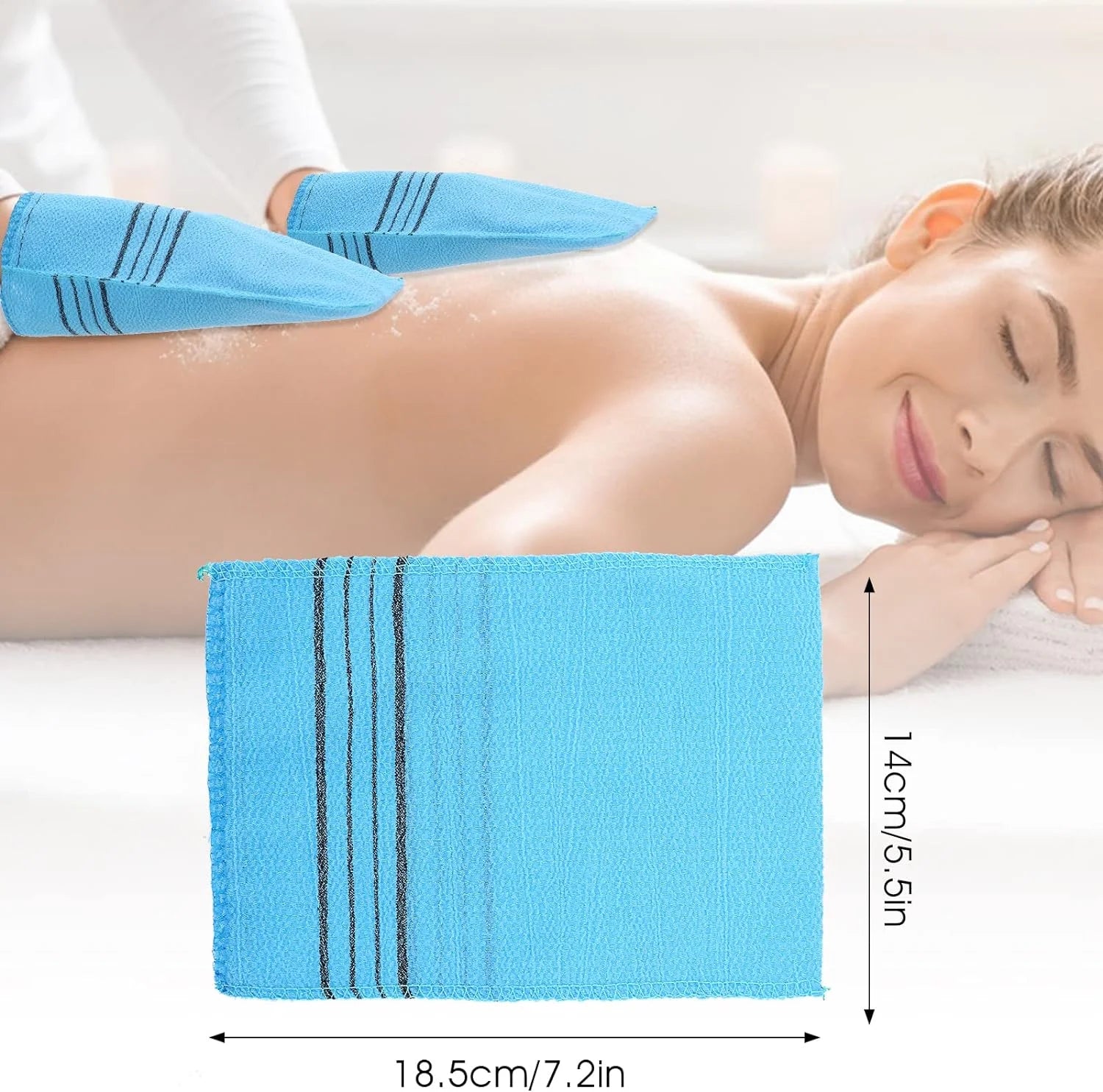 6 Pcs Korean Exfoliating Washcloth, Asian Exfoliating Mitt Bath Glove Washcloth Colorful Exfoliating Cloth Skincare Exfoliating Scrub Bath Cloth for Removing Dry Dead Skin (6 Colors)