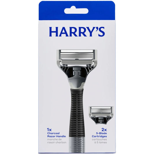Original Shaving Razor for Men with 2 Razor Blade Refill Cartridges, Charcoal Gray