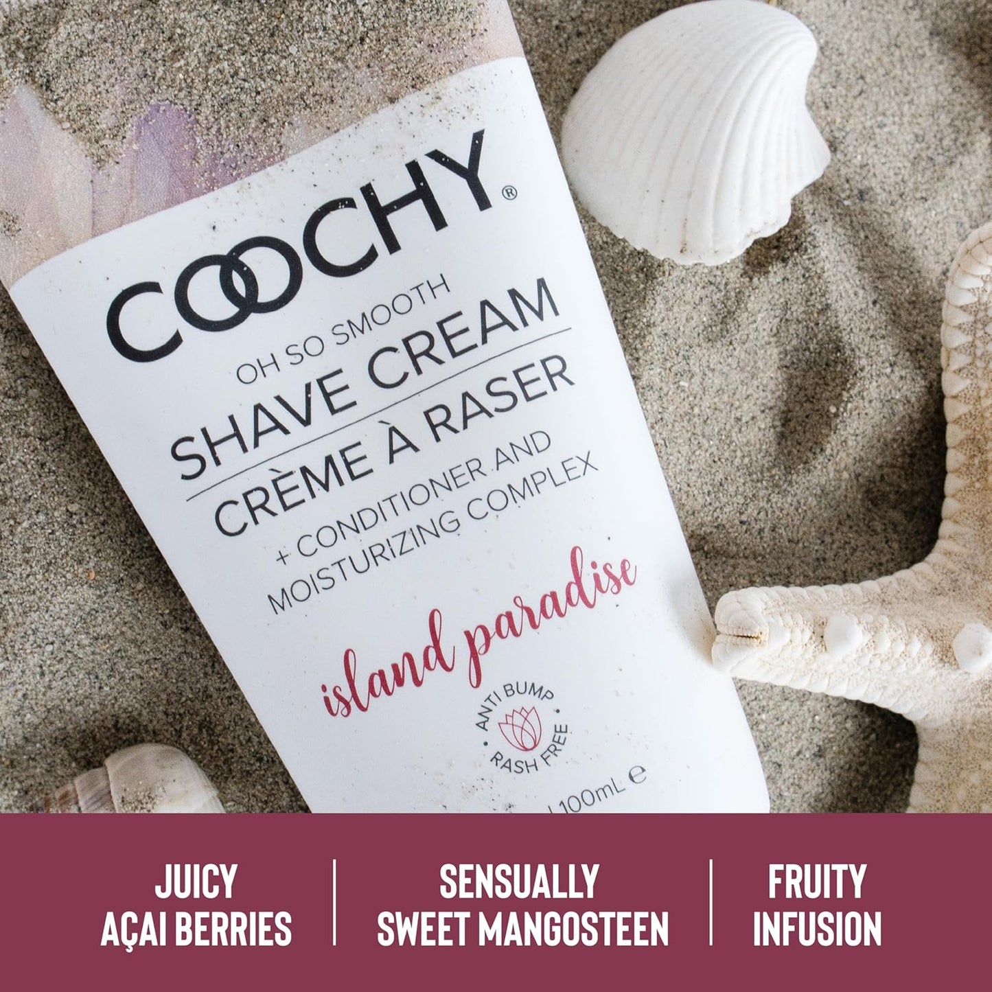 Intimate Shaving Cream | Shave Conditioner & Moisturizer for Face & Body | Ideal for Sensitive Skin Care, Anti-Bump | Island Paradise, 32 Oz